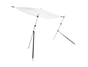 vidaXL Schaduwdoek T-top 170x208x(115-183) cm wit
