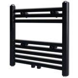 Zwarte Handdoekradiator Recht 480x480 mm - 40% Korting!