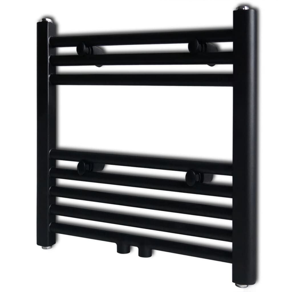 Zwarte Handdoekradiator Recht 480x480 mm - 40% Korting!