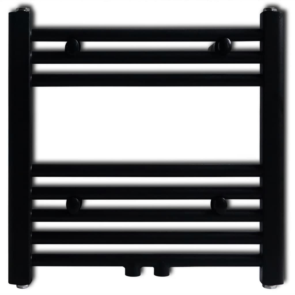 Zwarte Handdoekradiator Recht 480x480 mm - 40% Korting!