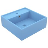 Vierkante Keramieken Wastafel Mat Lichtblauw 41x41 cm - 34% Korting