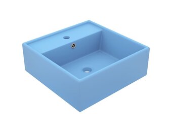 Vierkante Keramieken Wastafel Mat Lichtblauw 41x41 cm - 34% Korting