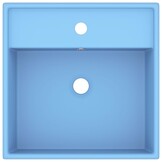 Vierkante Keramieken Wastafel Mat Lichtblauw 41x41 cm - 34% Korting