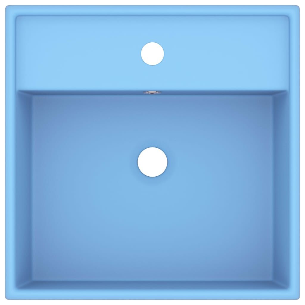 Vierkante Keramieken Wastafel Mat Lichtblauw 41x41 cm - 34% Korting
