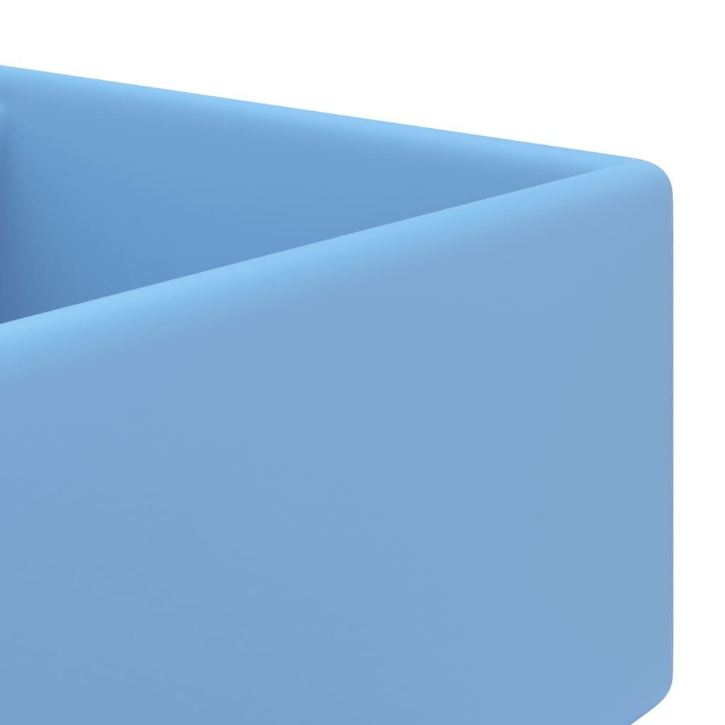 Vierkante Keramieken Wastafel Mat Lichtblauw 41x41 cm - 34% Korting