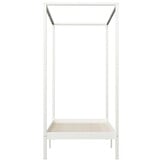 vidaXL Hemelbedframe massief grenenhout wit 100x200 cm