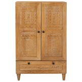 Hoge Kast van Massief Mango Hout - 60x33x100 cm (35% Korting)