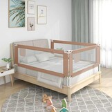 vidaXL Bedhekje peuter 160x25 cm stof taupe