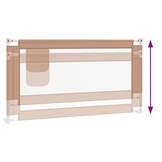 vidaXL Bedhekje peuter 160x25 cm stof taupe