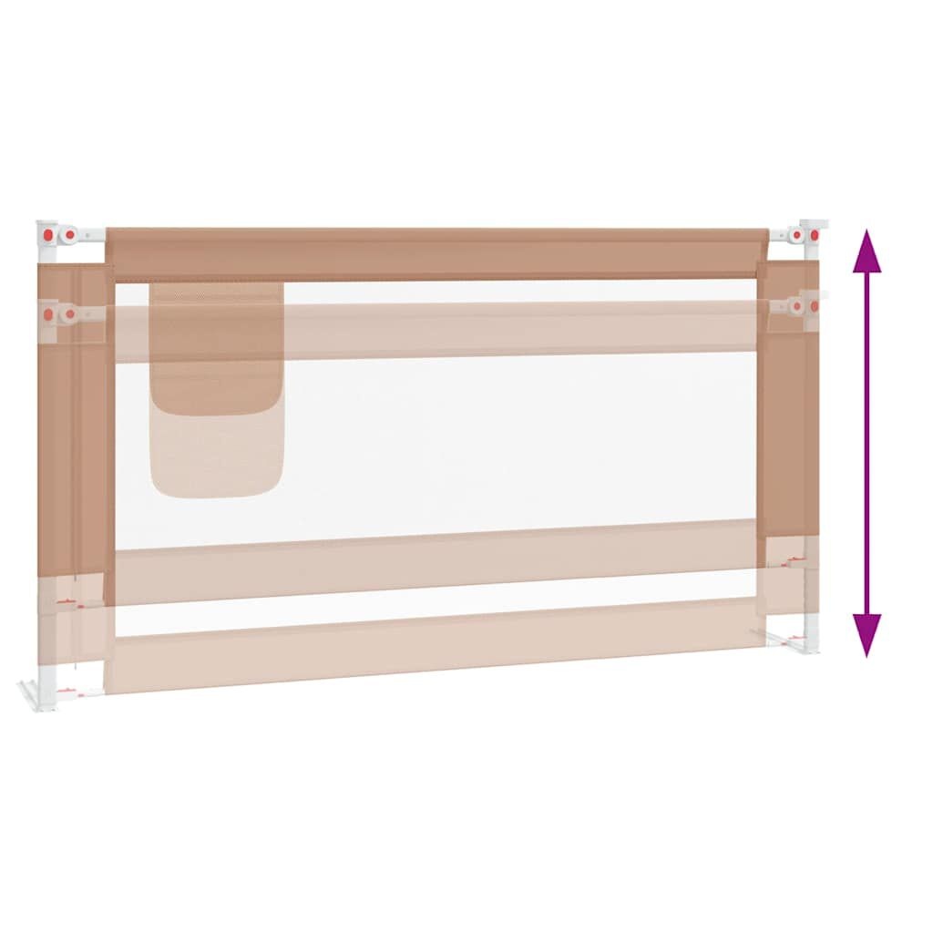 vidaXL Bedhekje peuter 160x25 cm stof taupe