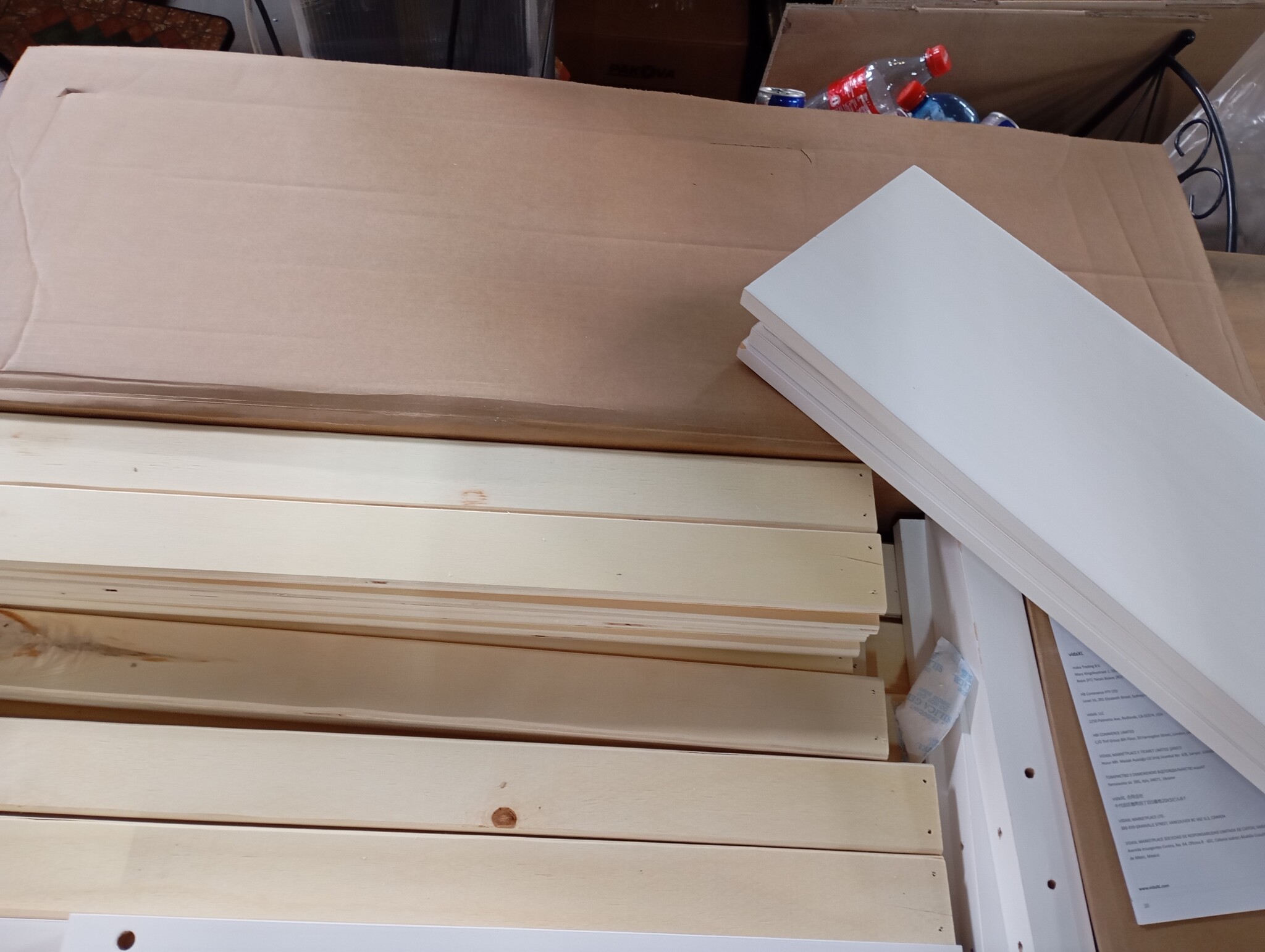 vidaXL Bedframe zonder matras massief grenenhout wit 140x200 cm