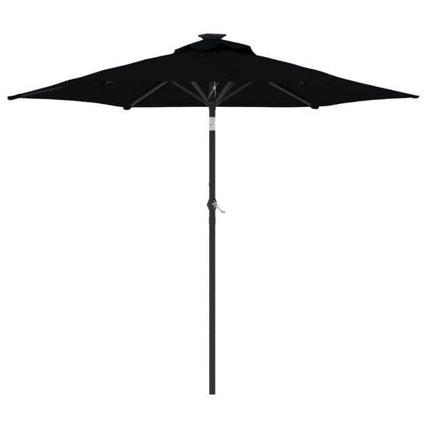 Zwarte Parasol met Stalen Paal 225x225 cm - 33% Korting