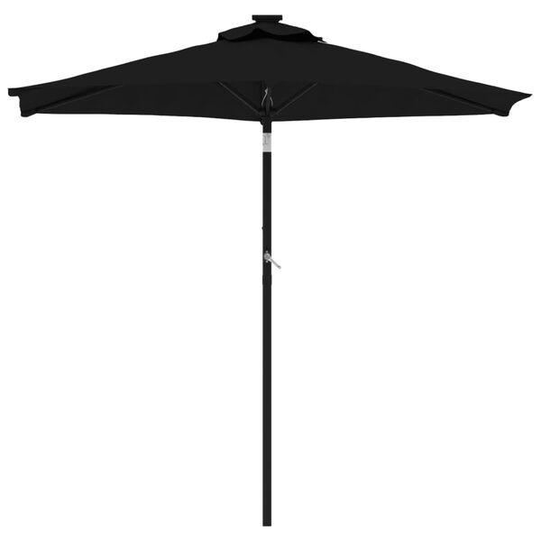Zwarte Parasol met Stalen Paal 225x225 cm - 33% Korting