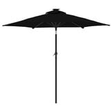 Zwarte Parasol met Stalen Paal 225x225 cm - 33% Korting