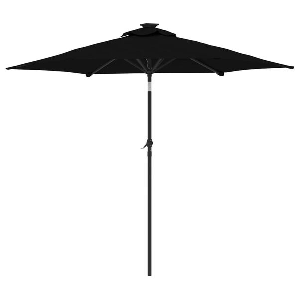 Zwarte Parasol met Stalen Paal 225x225 cm - 33% Korting