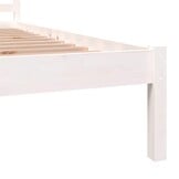 vidaXL Bedframe massief grenenhout wit 75x190 cm