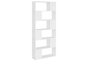 Boekenkast/Kamerscherm Wit Bewerkt Hout (80x24x186 cm) - 34% Korting