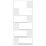 Boekenkast/Kamerscherm Wit Bewerkt Hout (80x24x186 cm) - 34% Korting