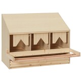 Kippenlegkast 3 Vakken Grenenhout 72x54 cm - 34% Korting!