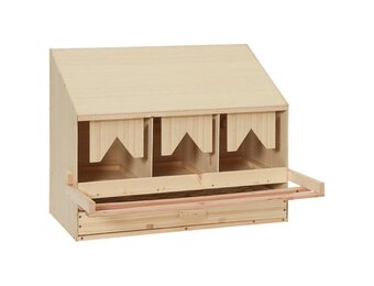 Kippenlegkast 3 Vakken Grenenhout 72x54 cm - 34% Korting!