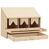 Kippenlegkast 3 Vakken Grenenhout 72x54 cm - 34% Korting!