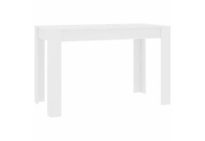 Moderne Eettafel 120x60cm Wit Bewerkt Hout - 34% Korting