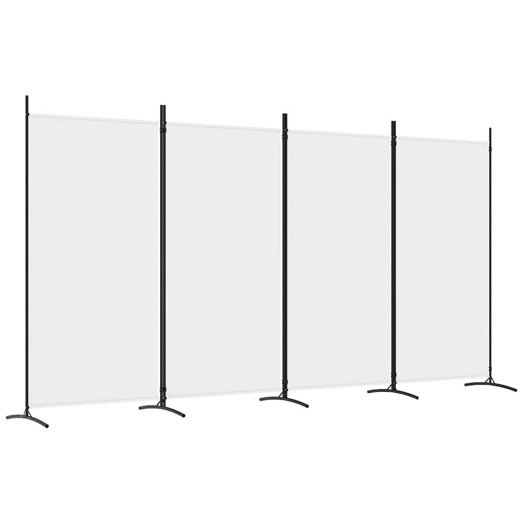 vidaXL Kamerscherm met 4 panelen 346x180 cm stof wit