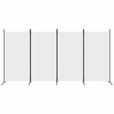 vidaXL Kamerscherm met 4 panelen 346x180 cm stof wit