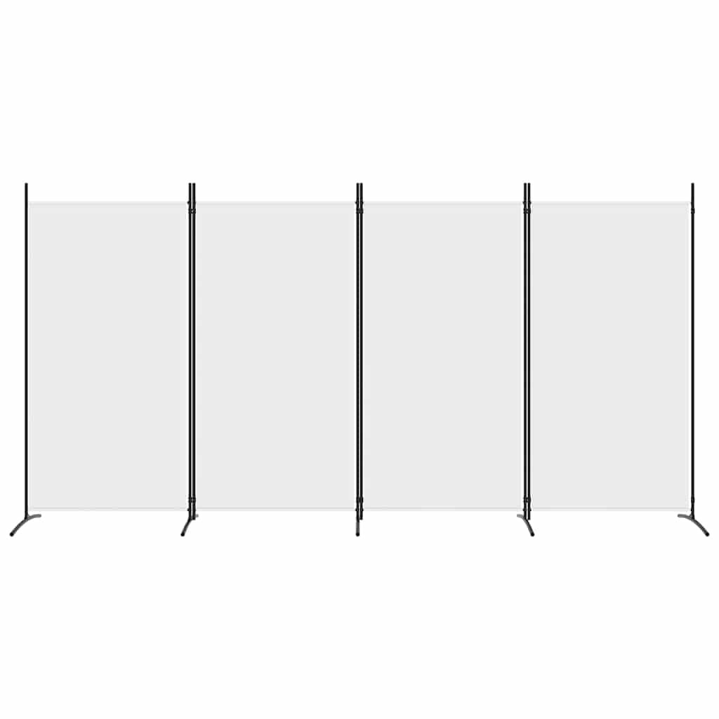 vidaXL Kamerscherm met 4 panelen 346x180 cm stof wit