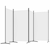 vidaXL Kamerscherm met 4 panelen 346x180 cm stof wit