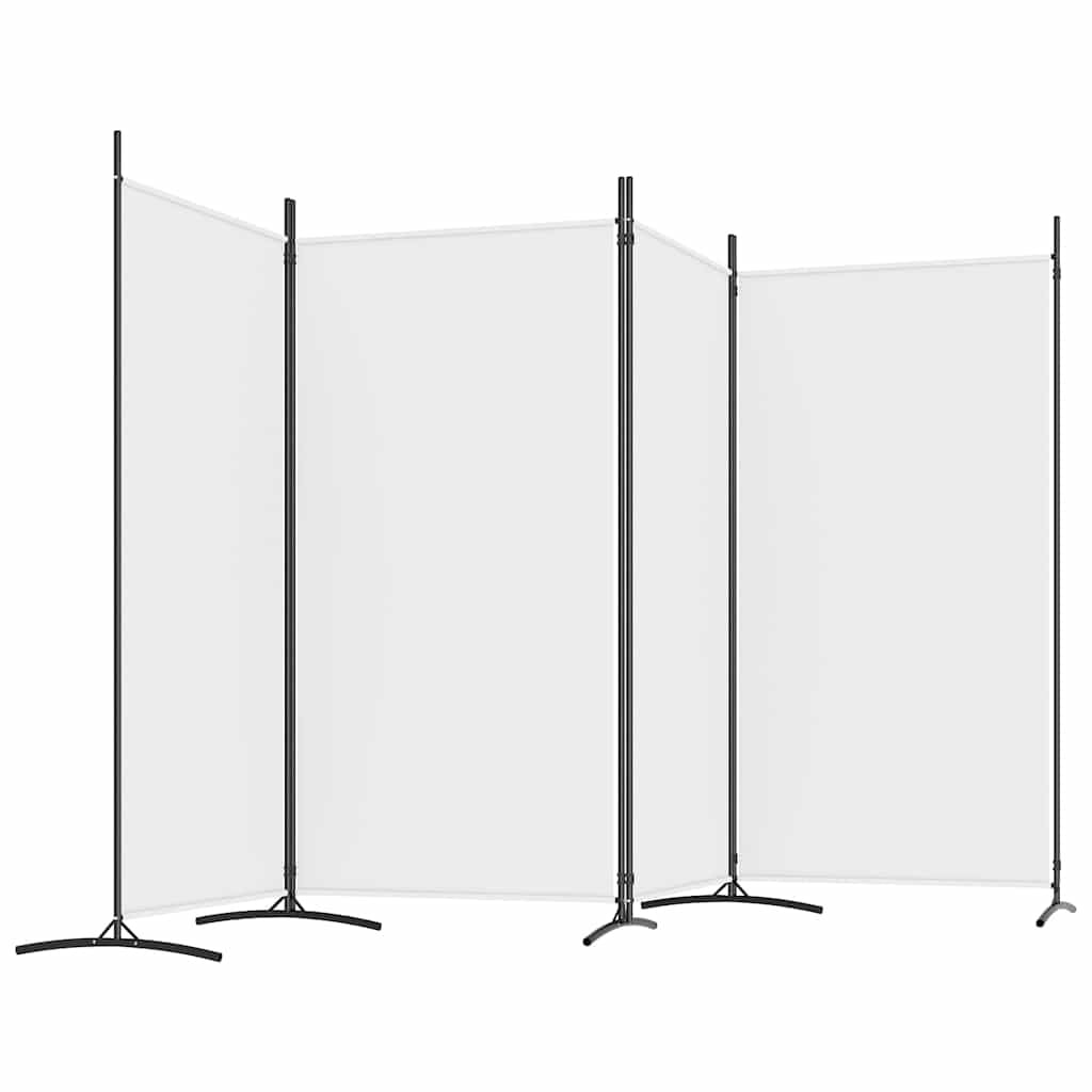 vidaXL Kamerscherm met 4 panelen 346x180 cm stof wit