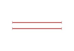 VidaXL Rekstokken 2 st 125 cm Staal Rood - 55% Korting