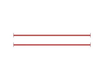 Rekstokken Set (2x) 125 cm Staal Rood - 51% Korting!