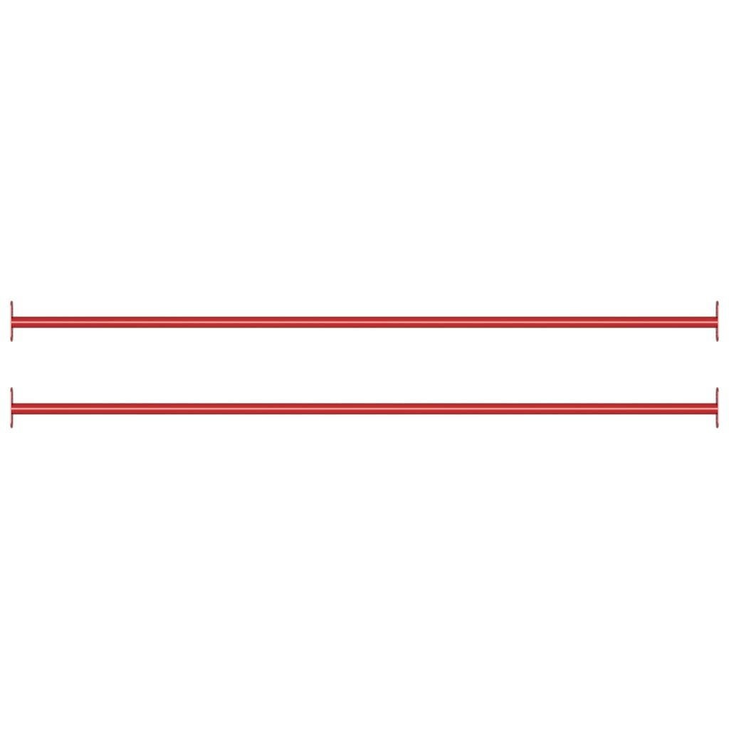 Rekstokken Set (2x) 125 cm Staal Rood - 51% Korting!