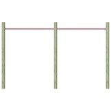 Rekstokken Set (2x) 125 cm Staal Rood - 51% Korting!