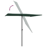 Groene Parasol met Aluminium Paal 2x1,5m - 33% Korting