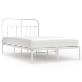 VidaXL Bedframe Metaal Wit 120x190 cm met Korting