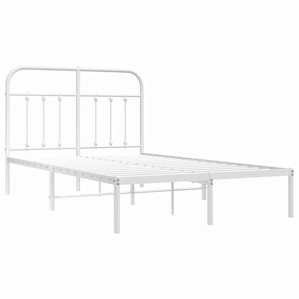 VidaXL Bedframe Metaal Wit 120x190 cm met Korting