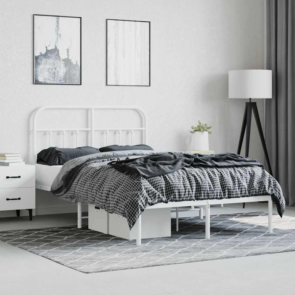 VidaXL Bedframe Metaal Wit 120x190 cm met Korting