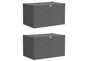 Opbergboxen Antraciet (2 stuks) - 55% Korting!