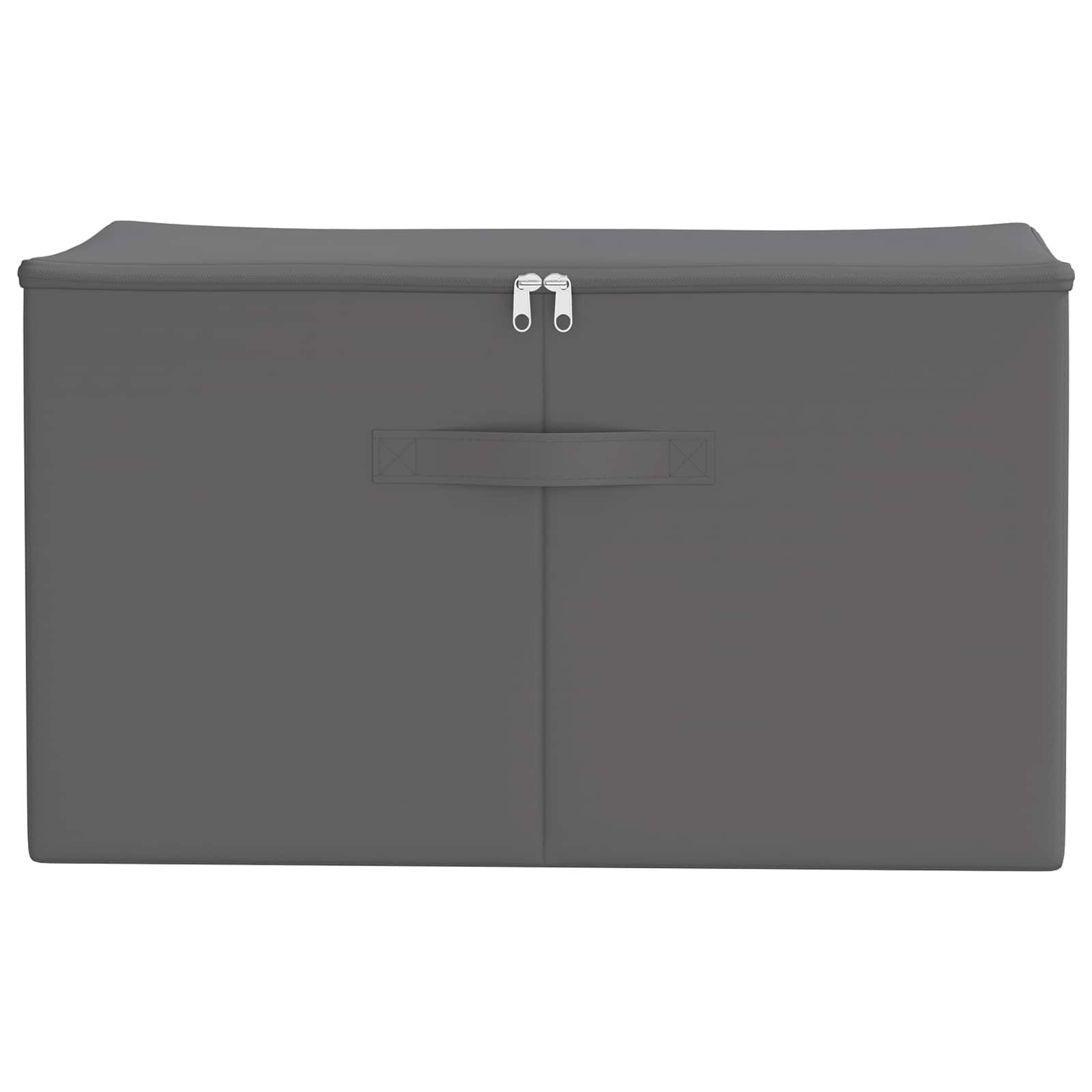 vidaXL Opbergbox 2 st Nonwoven stof 55 x 35 x 32 cm 61,6 L Antraciet