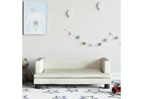 Kinderbank Fluweel Crème 80x45x30 cm - 40% Korting