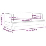 vidaXL Kinderbank 80x45x30 cm fluweel crèmekleurig