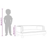 vidaXL Kinderbank 80x45x30 cm fluweel crèmekleurig