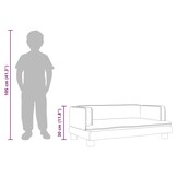 vidaXL Kinderbank 80x45x30 cm fluweel crèmekleurig