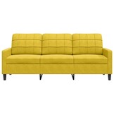 vidaXL Driezitsbank 180 cm fluweel geel