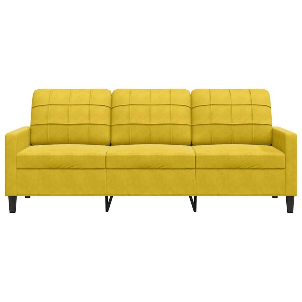 vidaXL Driezitsbank 180 cm fluweel geel