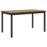 vidaXL Eettafels 140 x 80 x 75 cm Bewerkt hout Artisanaal eiken