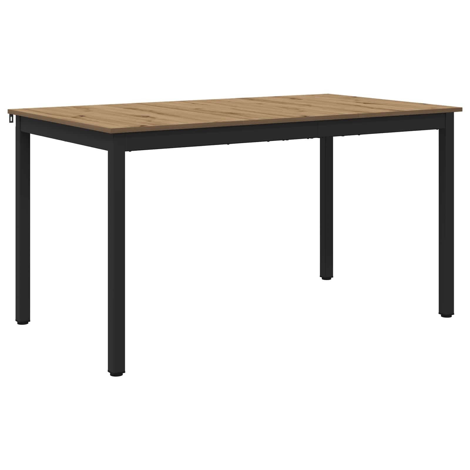 vidaXL Eettafels 140 x 80 x 75 cm Bewerkt hout Artisanaal eiken
