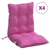 VidaXL Stoelkussens 4 Stuks Lage Rug Oxford Stof Roze - 34% Korting